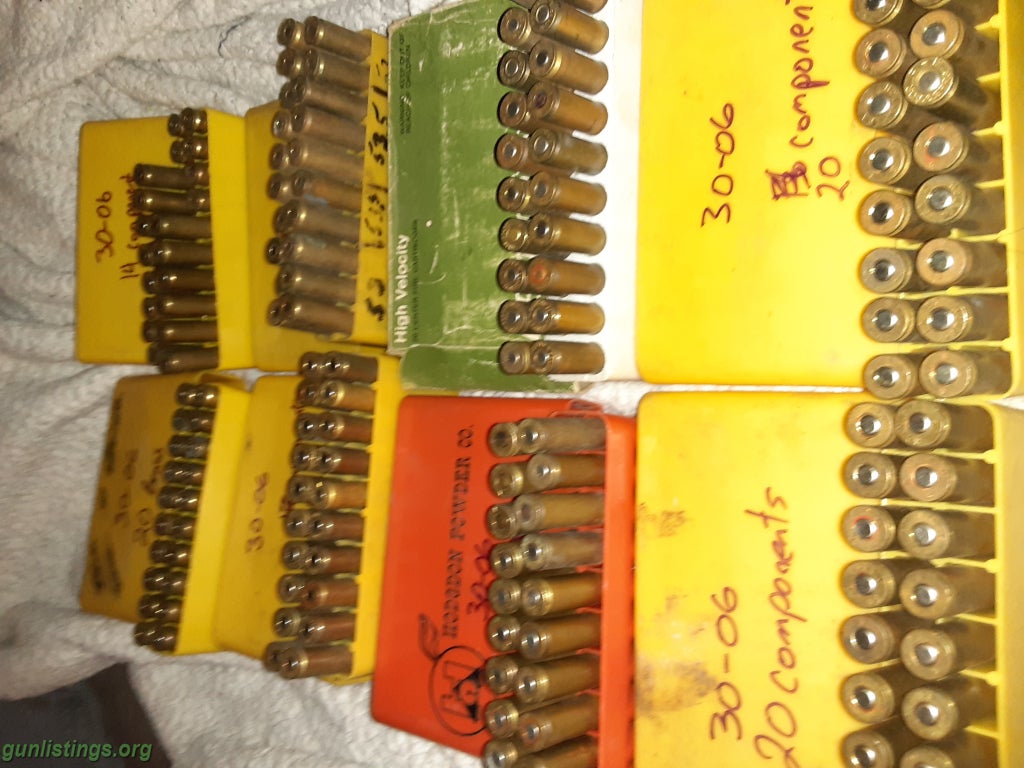 Ammo 30 06 Mixed Lot Brass Component 180 Pcs Total