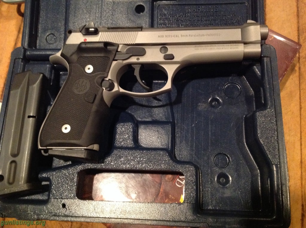 Pistols Beretta 92FS 9mm/1000 Rds Ammo/LASER