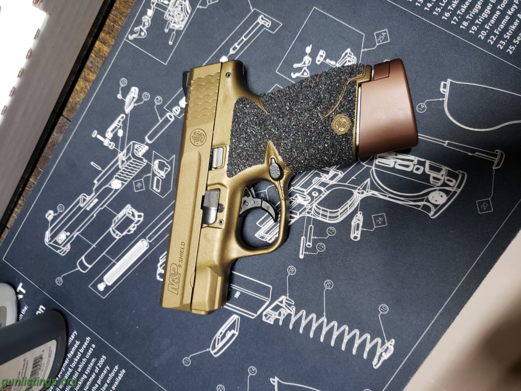 Pistols Burnt Bronze M&P Shield 9mm