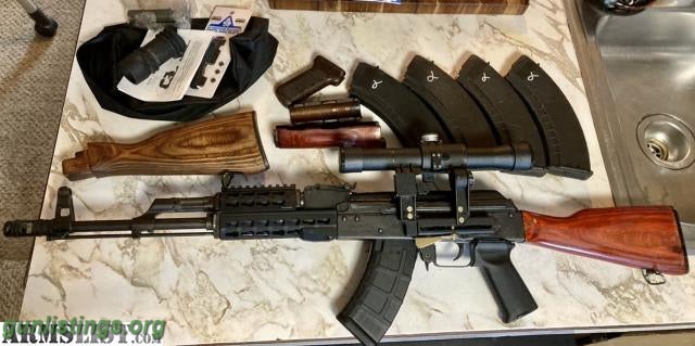 Rifles AK47 Setup, Belomo Optic, Mags, Ammo Etc