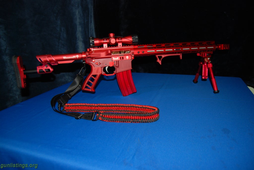 Rifles Custom AR 15 Red Anodized / Showcase