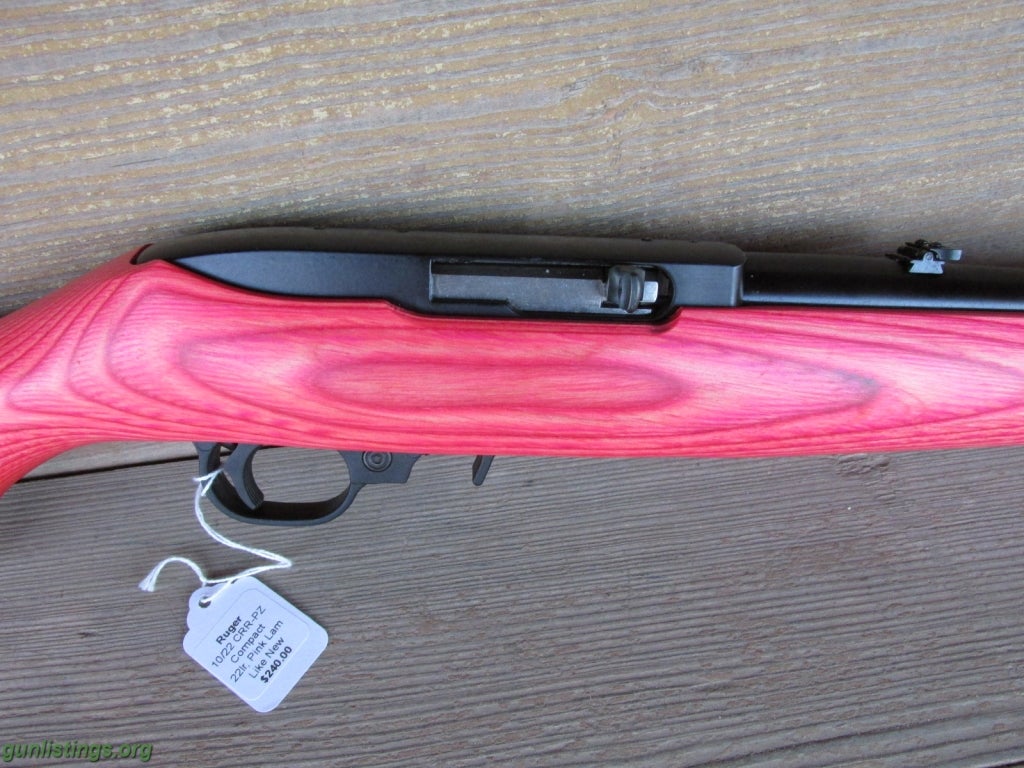 Rifles Ruger 10/22 Compact, 22lr, Pink Laminate, Like New