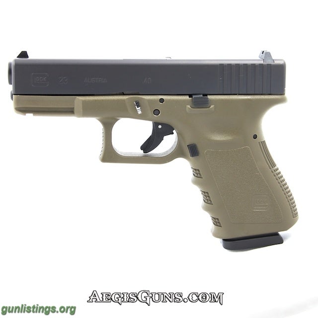 Gunlistings.org - Pistols GLOCK 23 OD GREEN 40SW