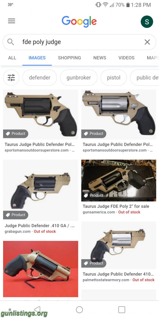 Pistols Iso Fde And Grey Poly Judge