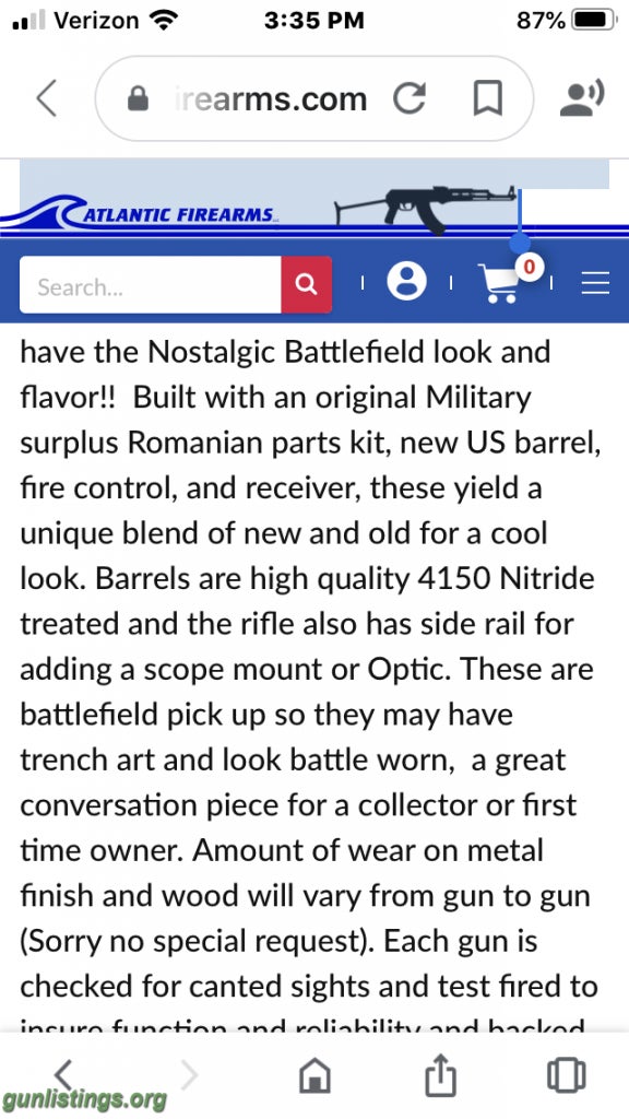 Rifles Romanian AKM47 7.62x39 USA 922 Compliant
